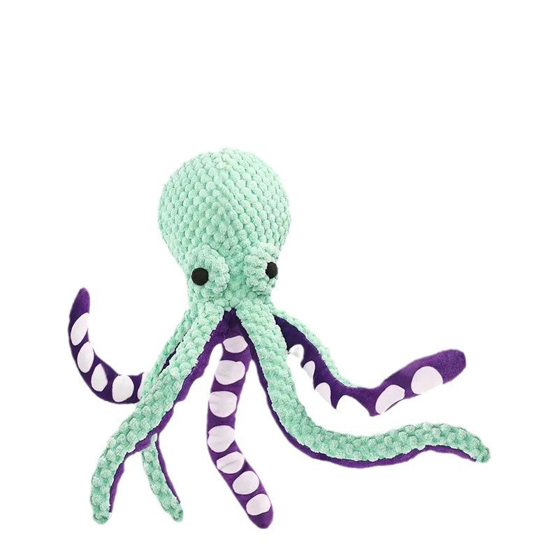 Interactive Sound-Emitting Octopus Dog Plush Toy for Large Dogs - Chew-Resistant and Companion for Pets