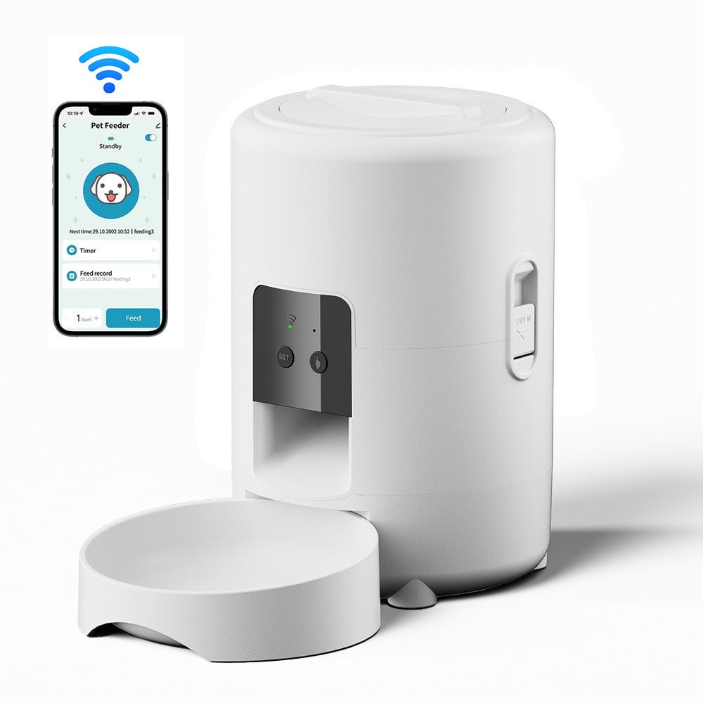 Smart Feeder 2L Dog Feeder WIFI Timing Cat Food Feeder Memory Function