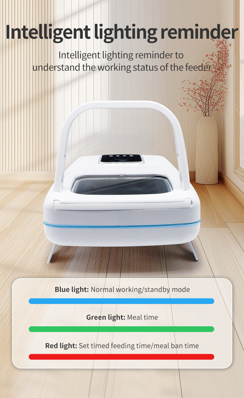Pet smart chip automatic induction feeder for cats and dogs with regular and quantitative dry and wet food, general special pets, special anti-robbery