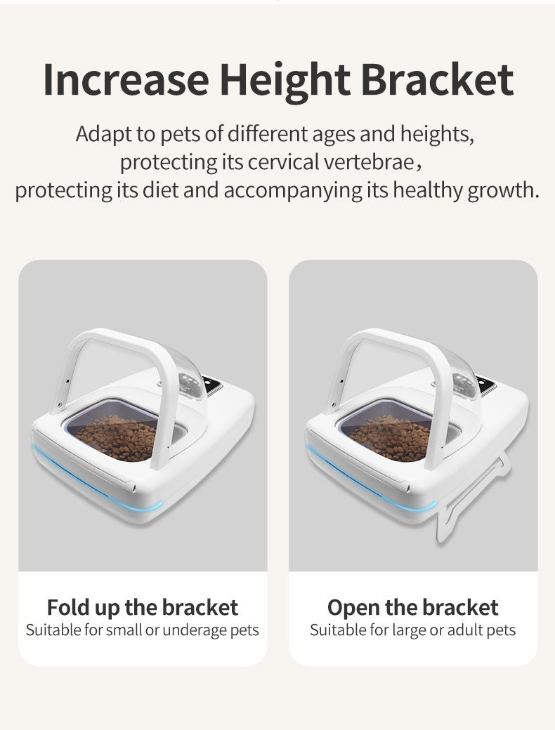 Pet smart chip automatic induction feeder for cats and dogs with regular and quantitative dry and wet food, general special pets, special anti-robbery