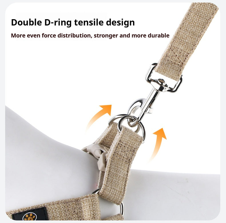 Cotton linen pet leash