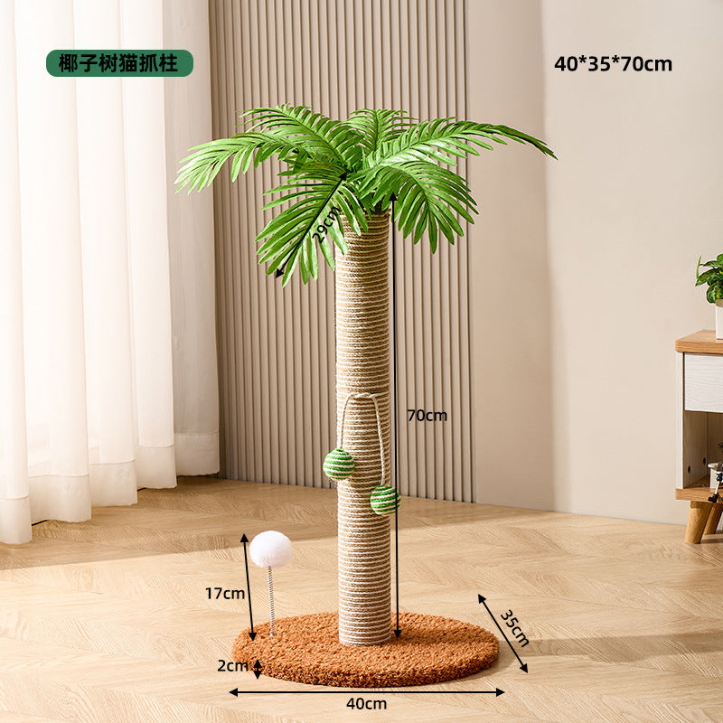 Vertical cat scratching post cat tree integrated wear-resistant and non-shedding