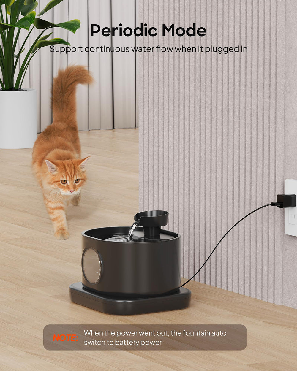 Wireless pet water dispenser 2.8L prism 5200mAh lithium battery intelligent induction water filter cat water dispenser