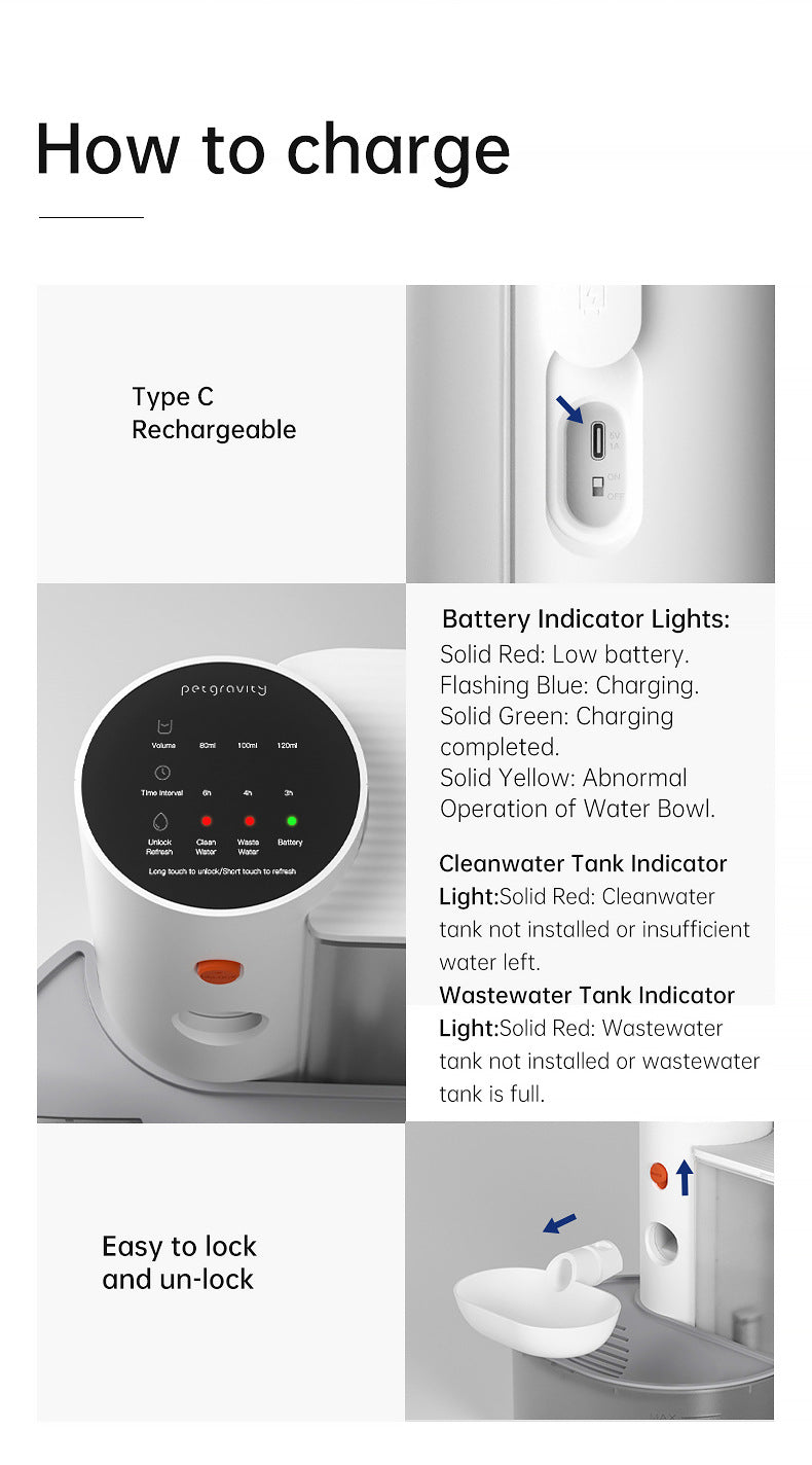Smart Dump Pet Water Dispenser