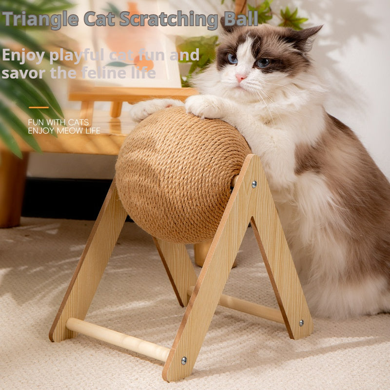 Triangle Cat Scratching Ball