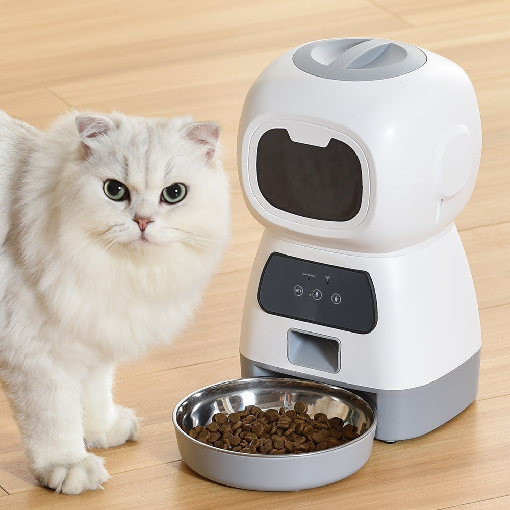 WIFI intelligent control 3.5L elf pet feeder automatic timing quantitative feeder wireless APP feeding