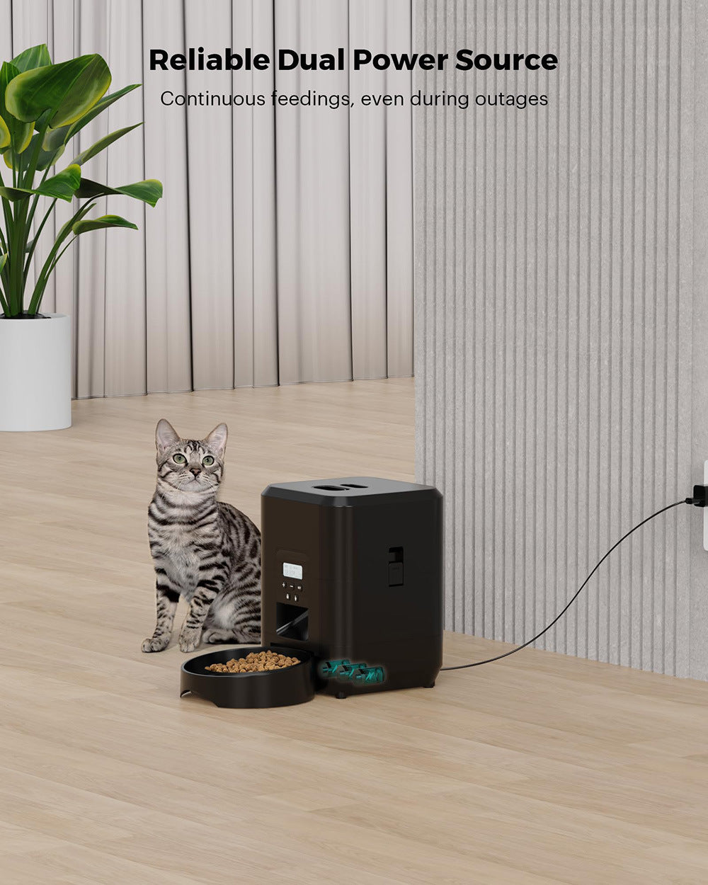 Smart Feeder 2L Dog Feeder WIFI Timing Cat Food Feeder Memory Function