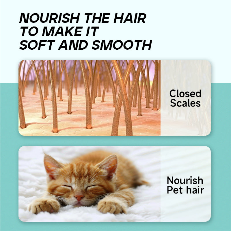 Static-free pet knot opening spray long-lasting fluffy nourishing detangling spray