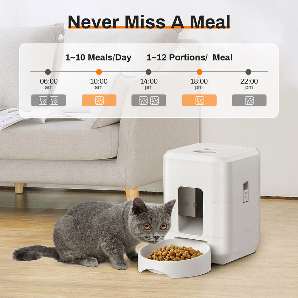 Smart Feeder 2L Dog Feeder WIFI Timing Cat Food Feeder Memory Function