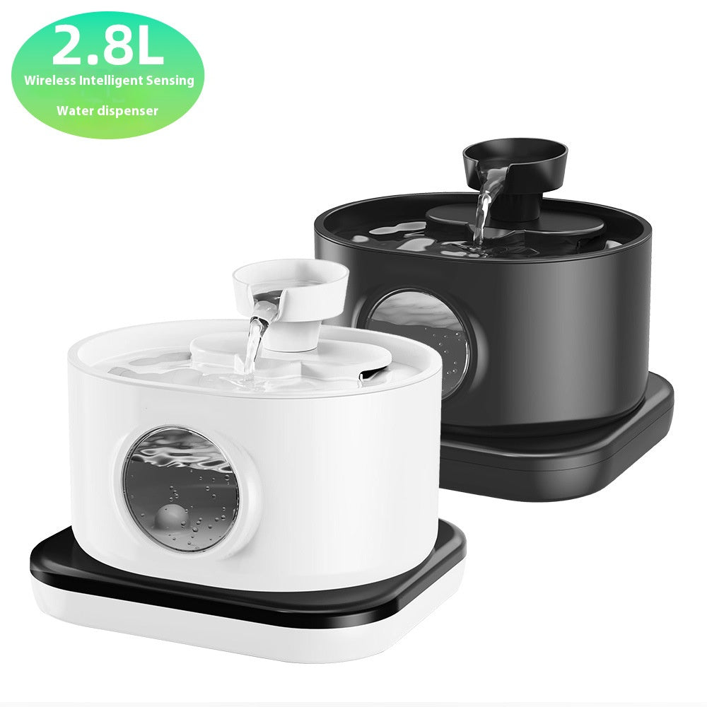 Wireless pet water dispenser 2.8L prism 5200mAh lithium battery intelligent induction water filter cat water dispenser