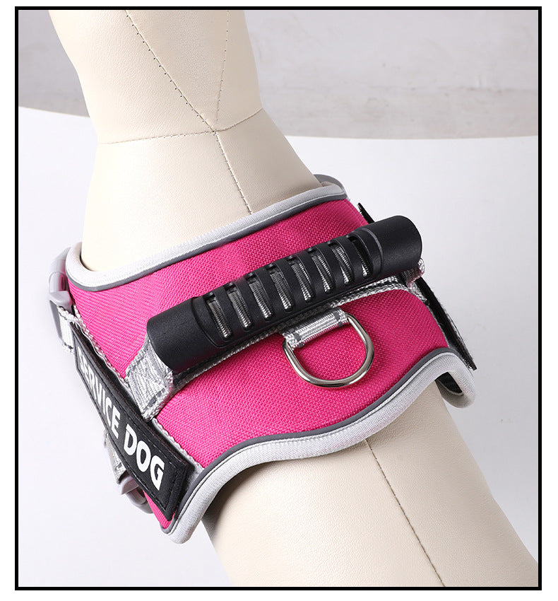 Dog leash reflective pet harness walking leash(Single chest back)
