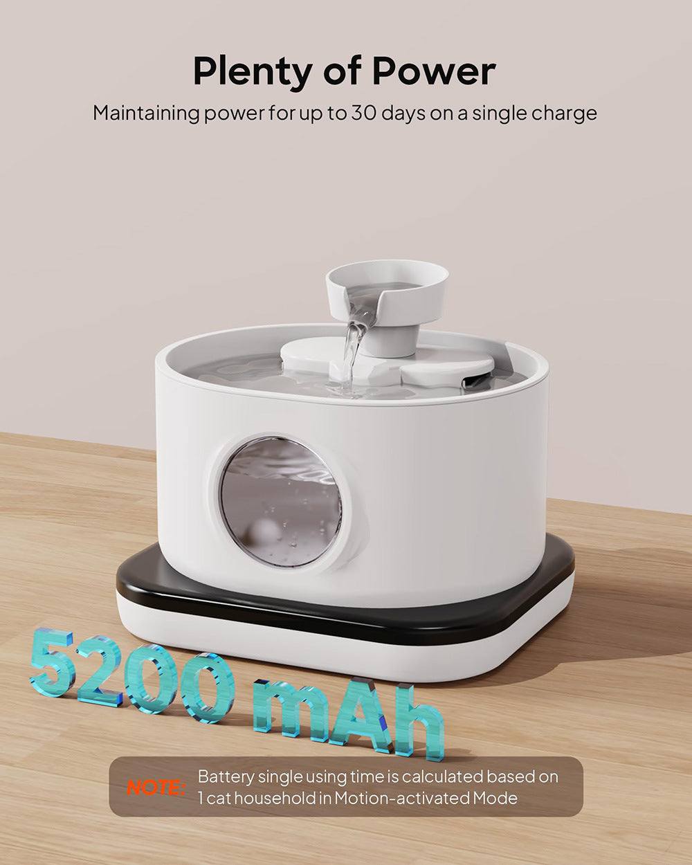 Wireless pet water dispenser 2.8L prism 5200mAh lithium battery intelligent induction water filter cat water dispenser