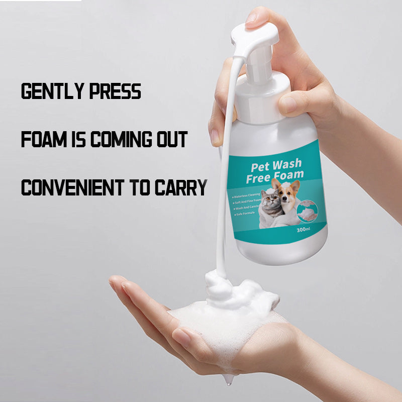 Pet supplies, pet dry cleaning foam, dogs, cats, decontamination, fragrance, and non-washing