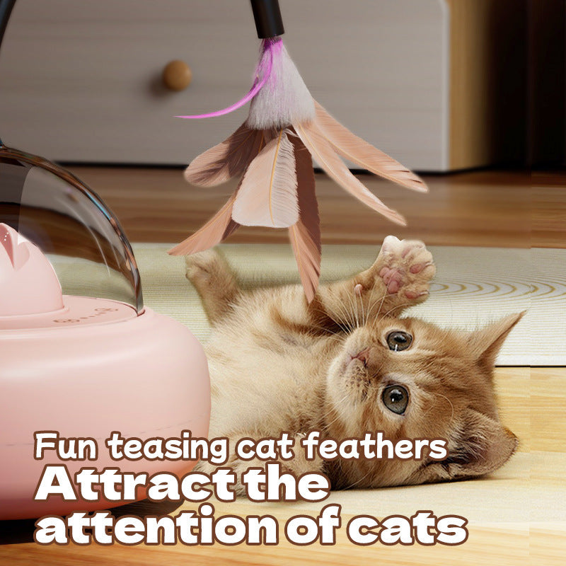 Smart cat teasing stick cat toy self-hilarious deboredom automatic laser feather electric cat toy car