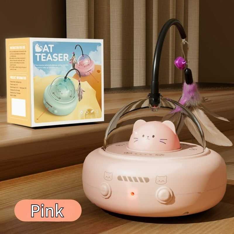 Smart cat teasing stick cat toy self-hilarious deboredom automatic laser feather electric cat toy car