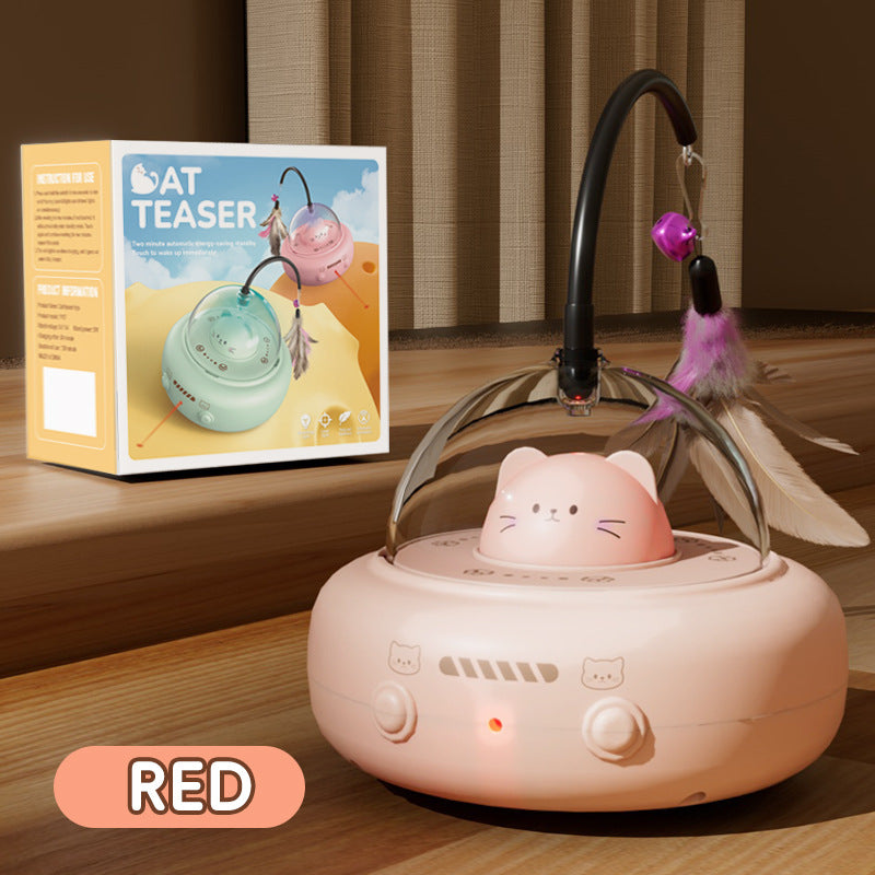 Smart cat teasing stick cat toy self-hilarious deboredom automatic laser feather electric cat toy car