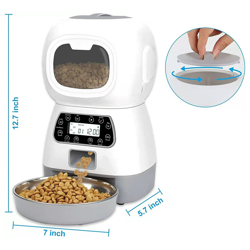 WIFI intelligent control 3.5L elf pet feeder automatic timing quantitative feeder wireless APP feeding