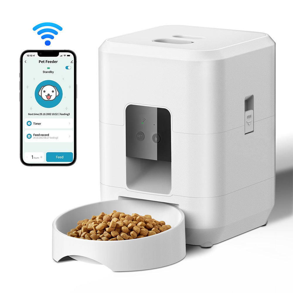 Smart Feeder 2L Dog Feeder WIFI Timing Cat Food Feeder Memory Function
