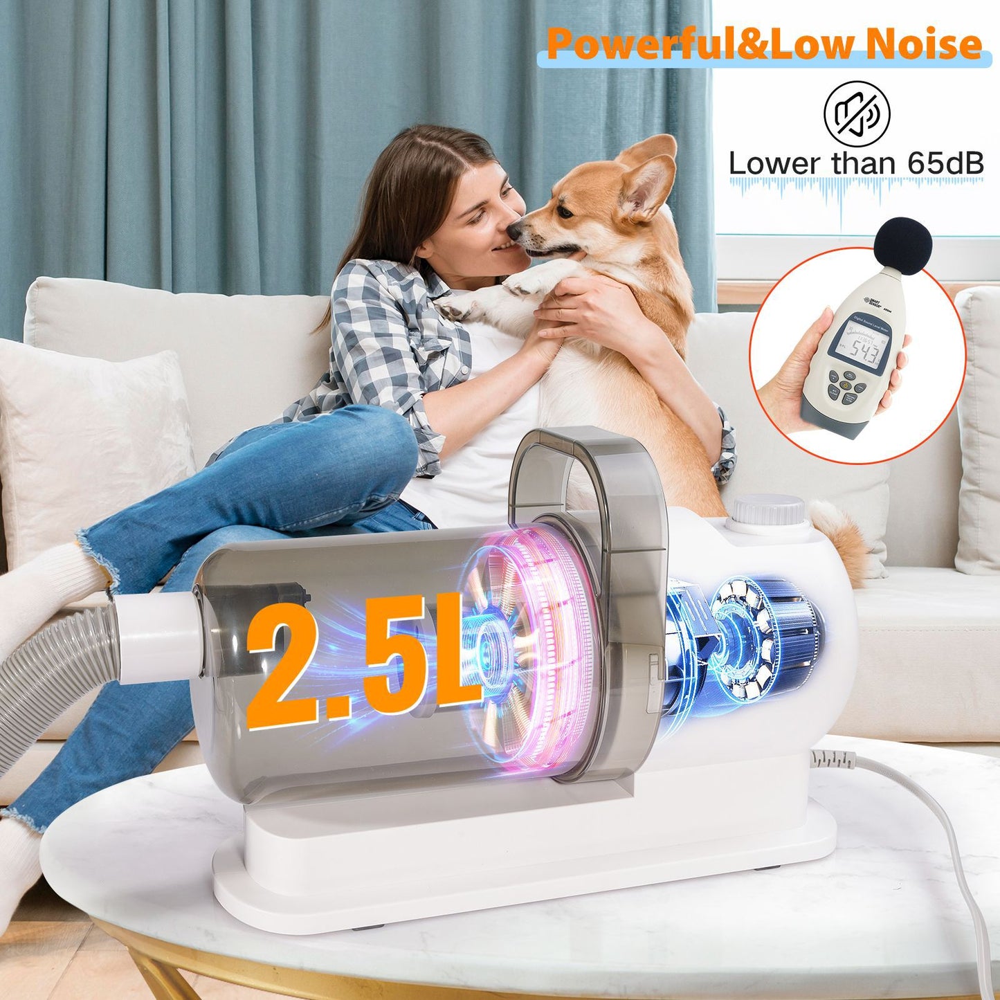 Pet multi-function hair sorter, dog vacuum cleaner set, all-in-one machine, beauty pet, vacuum cleaner, hair clipper