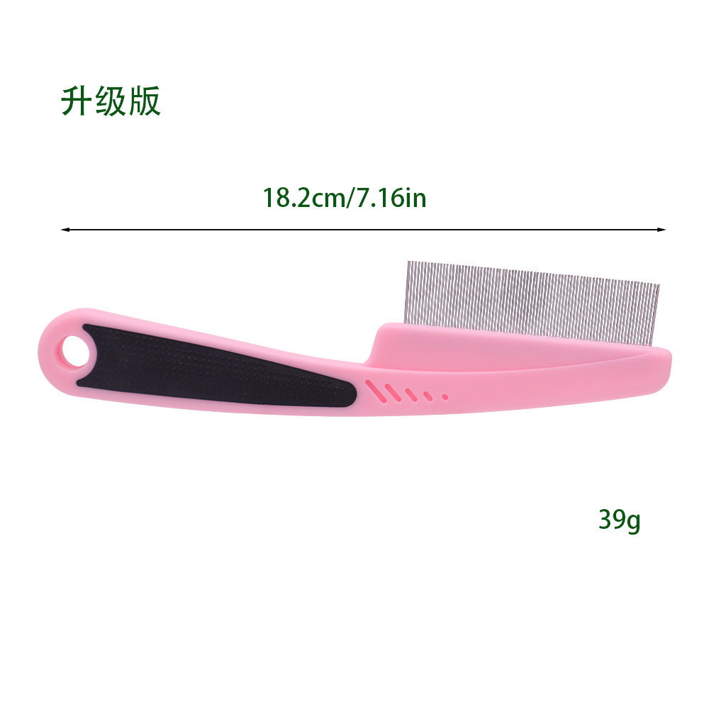 Pet comb, comb, dog cleaning, lice, flea comb, dog comb, dense tooth removal, flea comb, row comb, cat and dog supplies