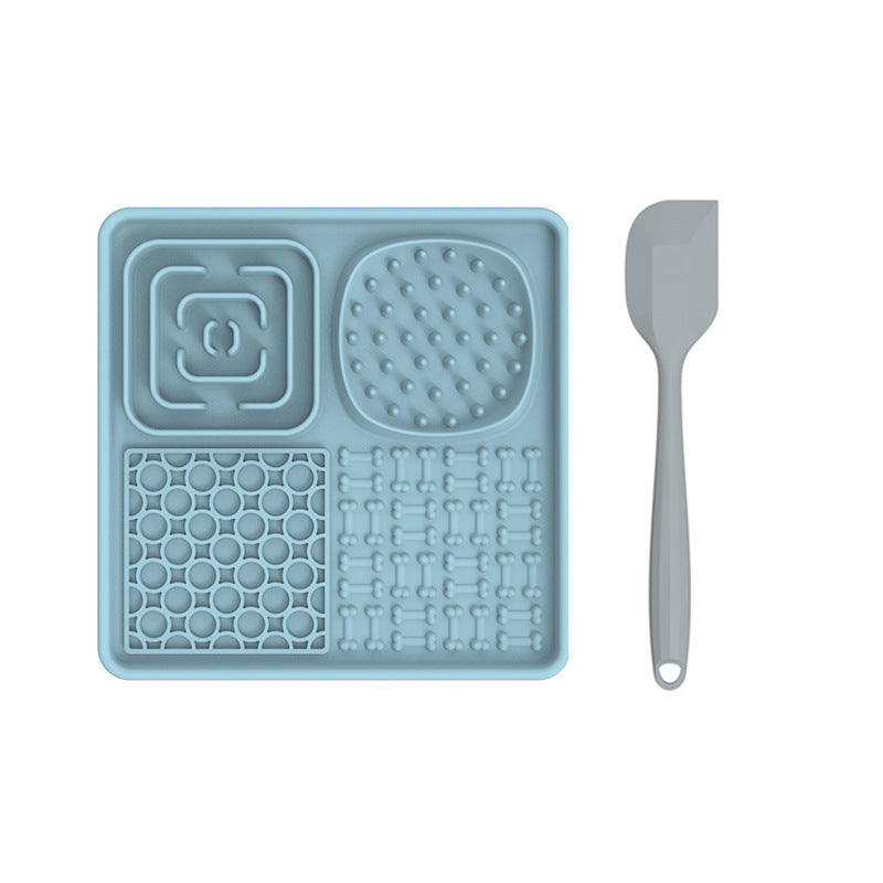 Pet licking mats, pet food utensils, dog slow food mats, placemats, suction cups, slow food mats, dog licking pads