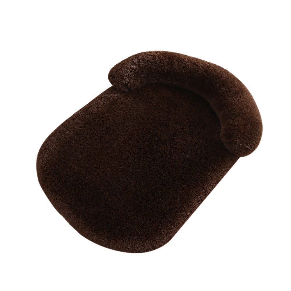 Plush warm dog mat for all seasons comfortable large dog mattress detachable sponge pet sofa cushion cat bed