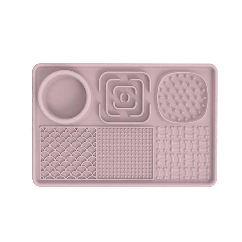 Pet licking mats, pet food utensils, dog slow food mats, placemats, suction cups, slow food mats, dog licking pads