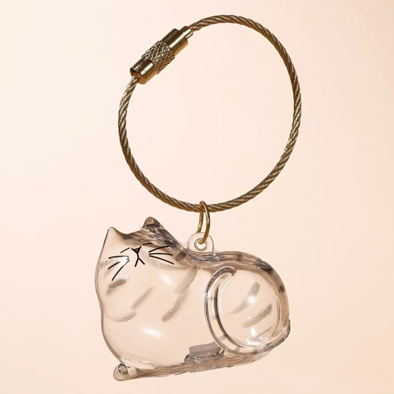 Cute animal hairball capsule decoration storage box for cats and dogs with transparent hair, commemorative dust-proof box.