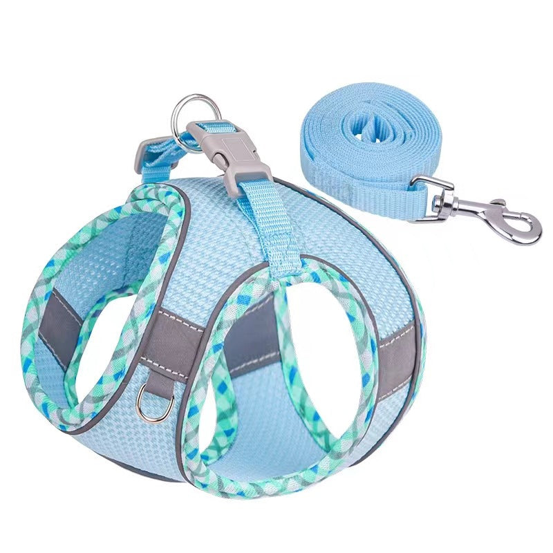 Pet supplies pet leash vest style teddy bichon small and medium-sized dog harness cat leash