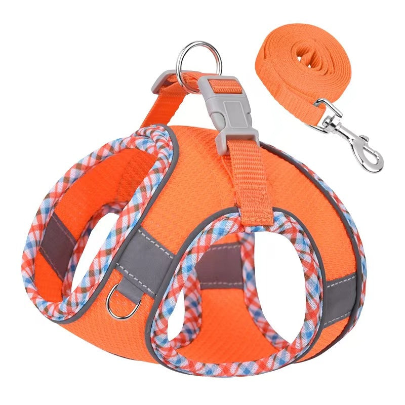 Pet supplies pet leash vest style teddy bichon small and medium-sized dog harness cat leash