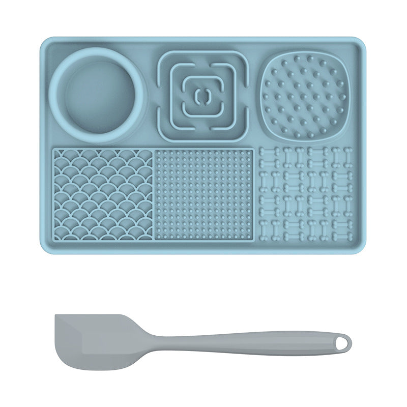 Pet licking mats, pet food utensils, dog slow food mats, placemats, suction cups, slow food mats, dog licking pads