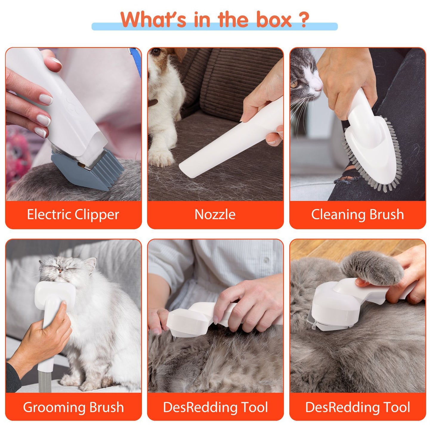 Pet multi-function hair sorter, dog vacuum cleaner set, all-in-one machine, beauty pet, vacuum cleaner, hair clipper