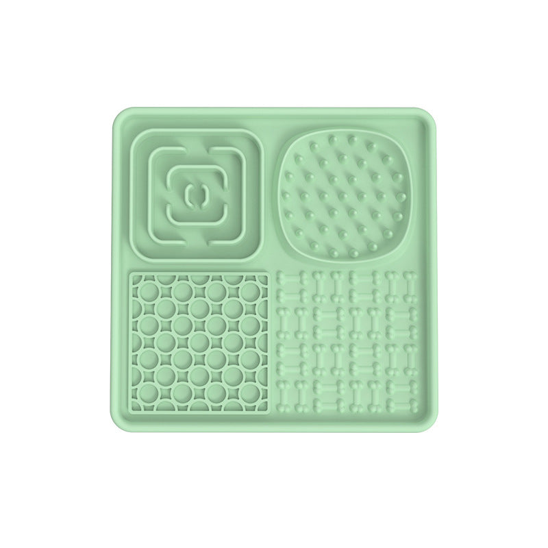 Pet licking mats, pet food utensils, dog slow food mats, placemats, suction cups, slow food mats, dog licking pads