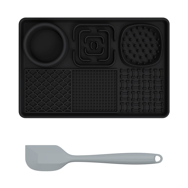 Pet licking mats, pet food utensils, dog slow food mats, placemats, suction cups, slow food mats, dog licking pads