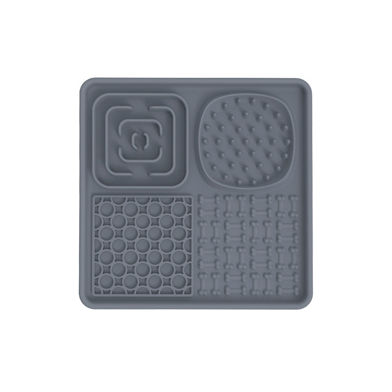 Pet licking mats, pet food utensils, dog slow food mats, placemats, suction cups, slow food mats, dog licking pads
