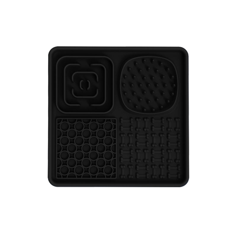 Pet licking mats, pet food utensils, dog slow food mats, placemats, suction cups, slow food mats, dog licking pads