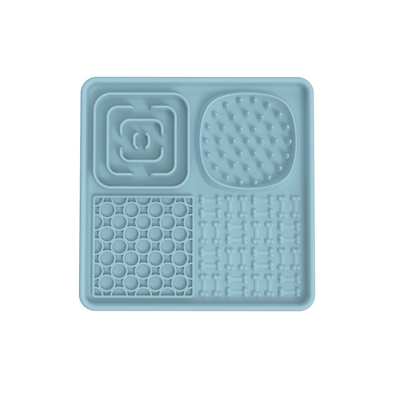 Pet licking mats, pet food utensils, dog slow food mats, placemats, suction cups, slow food mats, dog licking pads