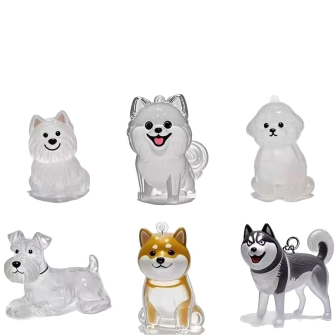 Cute animal hairball capsule decoration storage box for cats and dogs with transparent hair, commemorative dust-proof box.