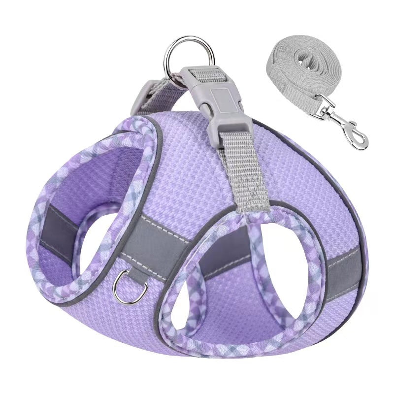 Pet supplies pet leash vest style teddy bichon small and medium-sized dog harness cat leash