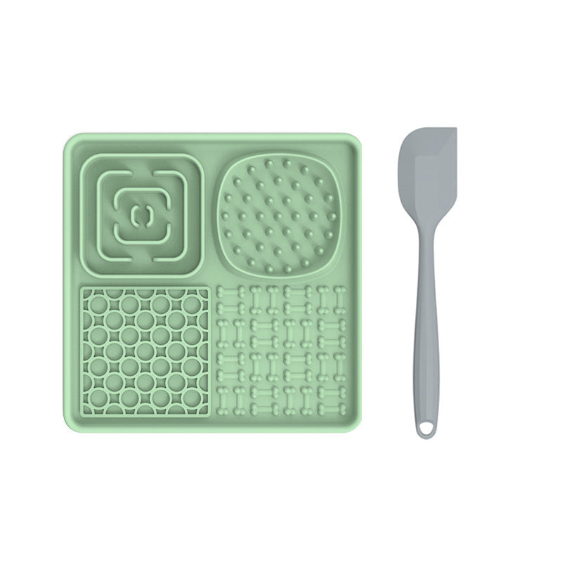 Pet licking mats, pet food utensils, dog slow food mats, placemats, suction cups, slow food mats, dog licking pads