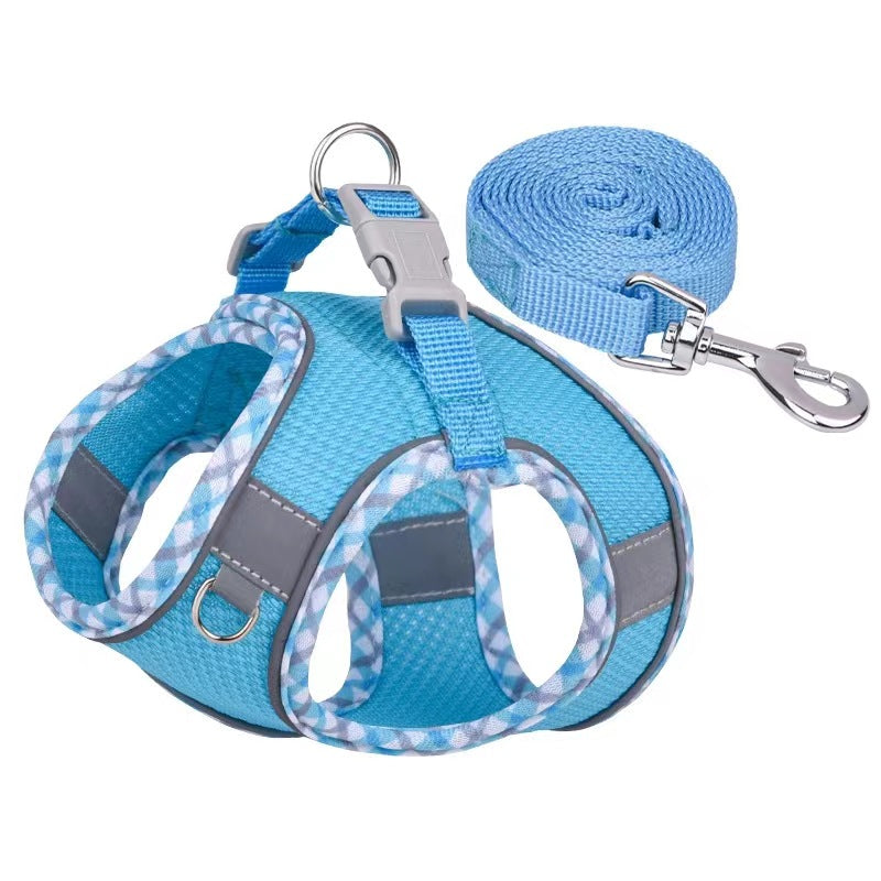 Pet supplies pet leash vest style teddy bichon small and medium-sized dog harness cat leash