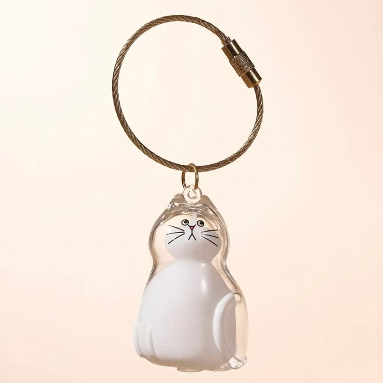 Cute animal hairball capsule decoration storage box for cats and dogs with transparent hair, commemorative dust-proof box.