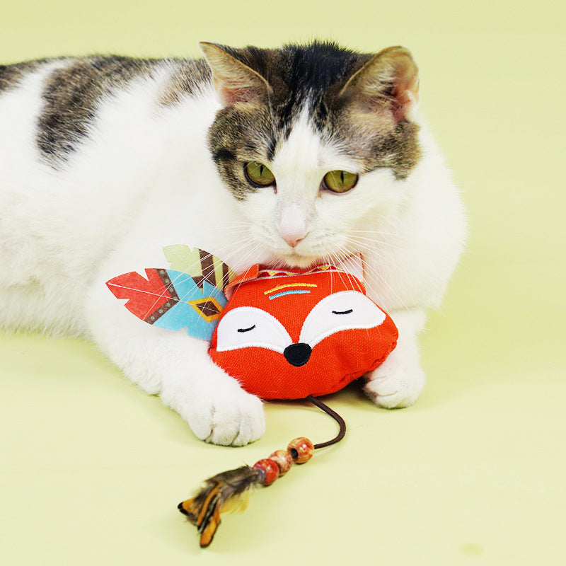 amazon cat toys self-hilarious relief kitten teeth grinding bite resistant tease cat stick plush pet supplies cat toys