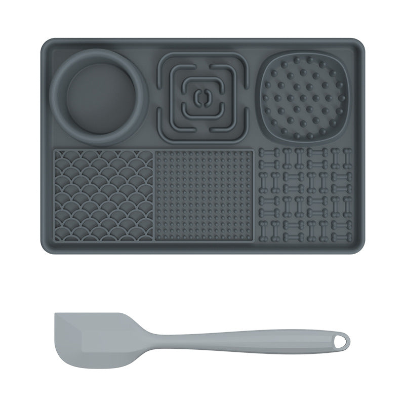 Pet licking mats, pet food utensils, dog slow food mats, placemats, suction cups, slow food mats, dog licking pads