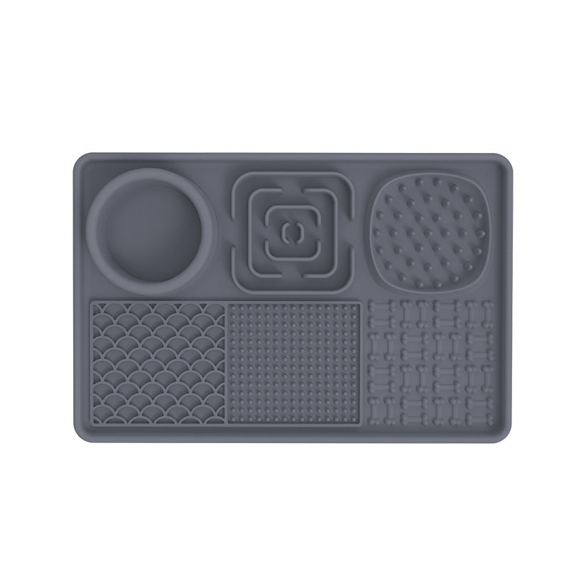 Pet licking mats, pet food utensils, dog slow food mats, placemats, suction cups, slow food mats, dog licking pads