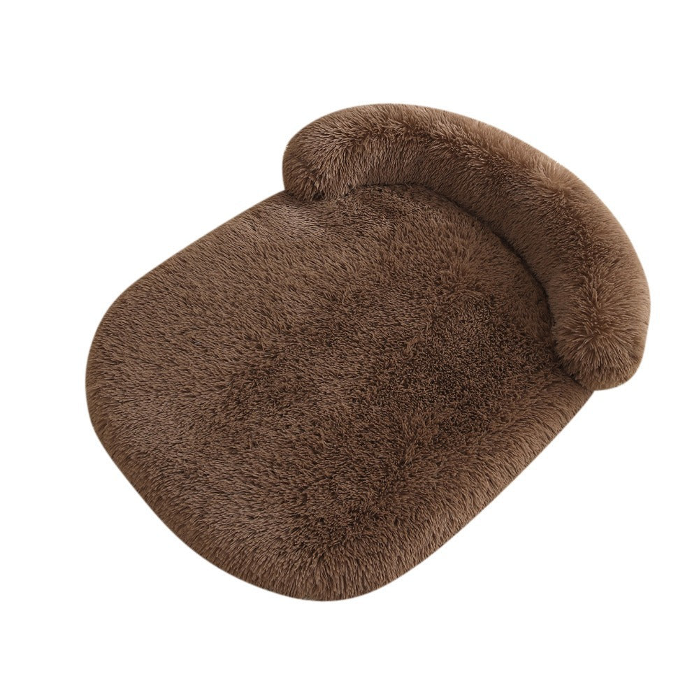 Plush warm dog mat for all seasons comfortable large dog mattress detachable sponge pet sofa cushion cat bed