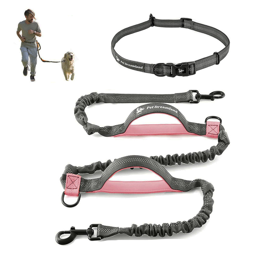 Pet out leash portable running sports leash reflective hands handle telescopic dog leash dog chain