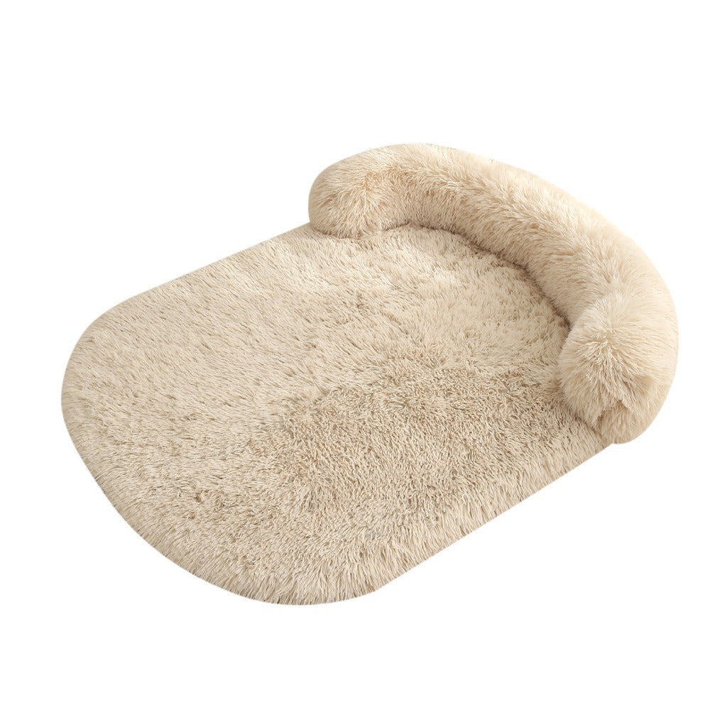 Plush warm dog mat for all seasons comfortable large dog mattress detachable sponge pet sofa cushion cat bed