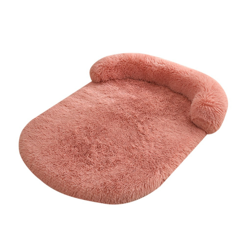 Plush warm dog mat for all seasons comfortable large dog mattress detachable sponge pet sofa cushion cat bed