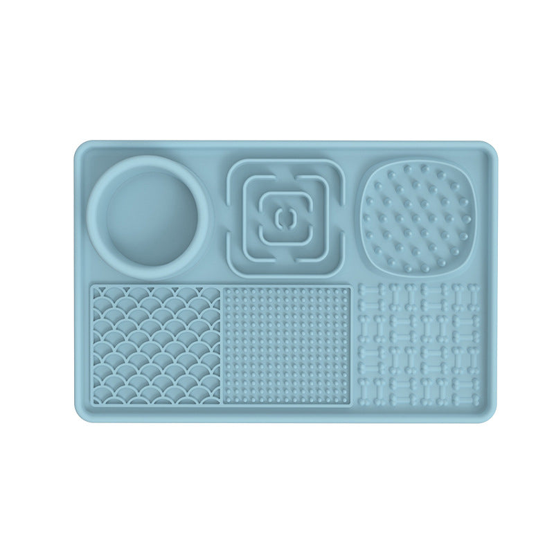 Pet licking mats, pet food utensils, dog slow food mats, placemats, suction cups, slow food mats, dog licking pads